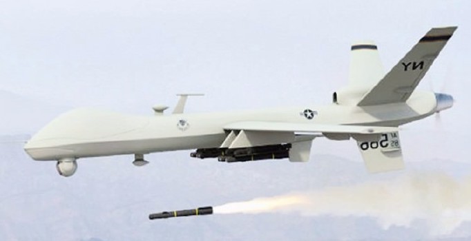 Kilis'e atılan IŞİD füzelerine karşı ABD İHA'sı