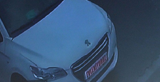 "Evleniyoruz, mutluyuz" yazılı otomobil ile gelip cep telefonu çaldılar