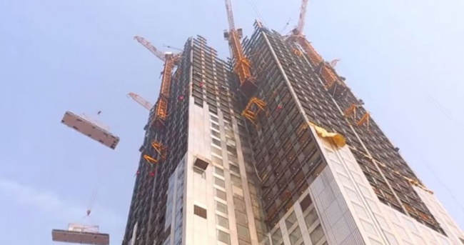 Çinliler 57 katlı gökdeleni 19 günde bitirdi