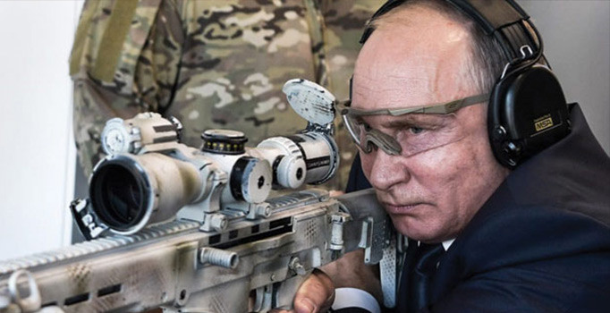 Putin 600 metreden hedefi vurdu