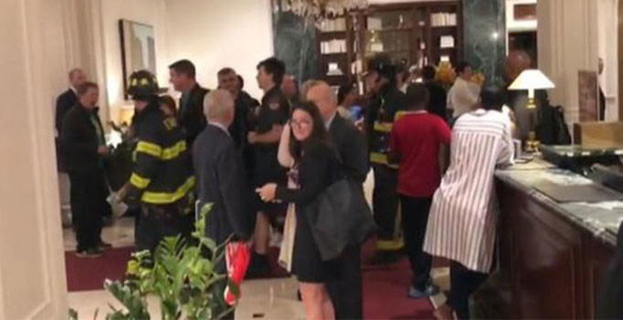 Son dakika! ABD'de Türk gazetecilerin kaldığı otelde yangın