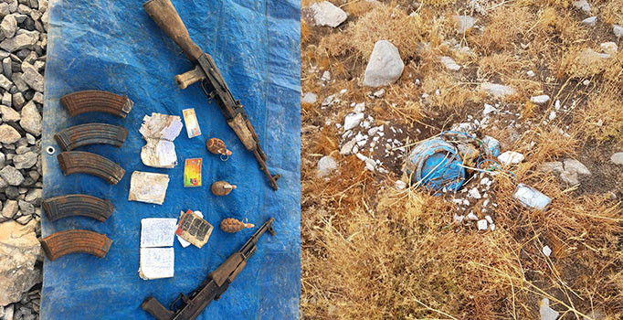 Hakkari'de terör operasyonu: Çok sayıda mühimmat ele geçirildi