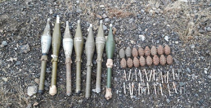 Hakkari'de PKK mühimmatları ele geçirildi