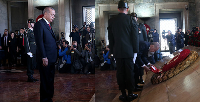 Erdoğan Anıtkabir'de ekonomiye saldırı vurgusu yaptı