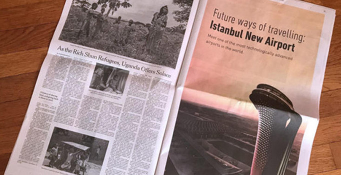 New York Times'a verilen İstanbul Havalimanı reklamı tartışma çıkardı