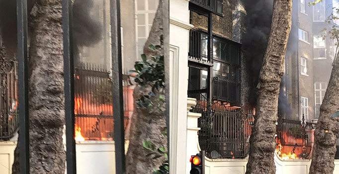 Son dakika! Suudi Arabistan Büyükelçiliği yakınında yangın