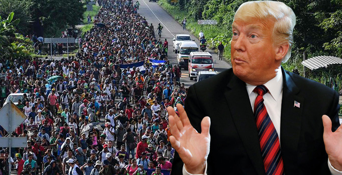 Trump: Göçmenler bize taş atarsa askerlerimiz ateş açacak