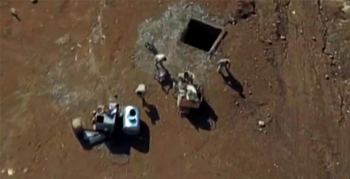 Tel-Abyad'daki terör mevzileri görüntülendi