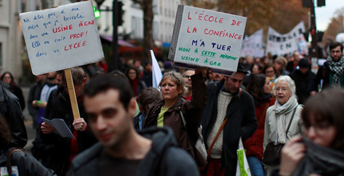 Fransa’da öğretmenler grevde