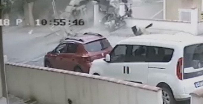 Helikopterin düşme anı