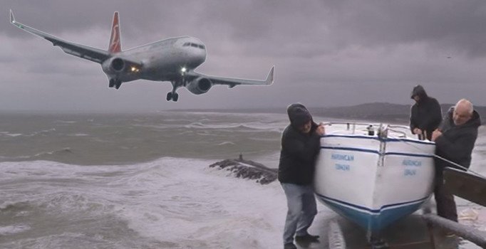 Fırtına İstanbul'u vurdu