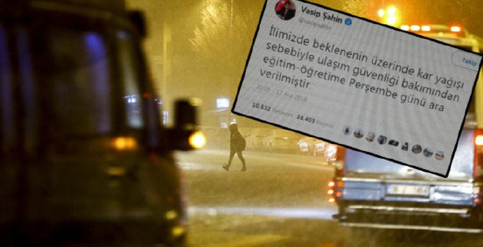 Sahte görselle "Ankara'da okullar talil" paylaşımı