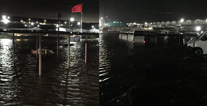 Yeni İstanbul Havalimanı şantiye alanını su bastı