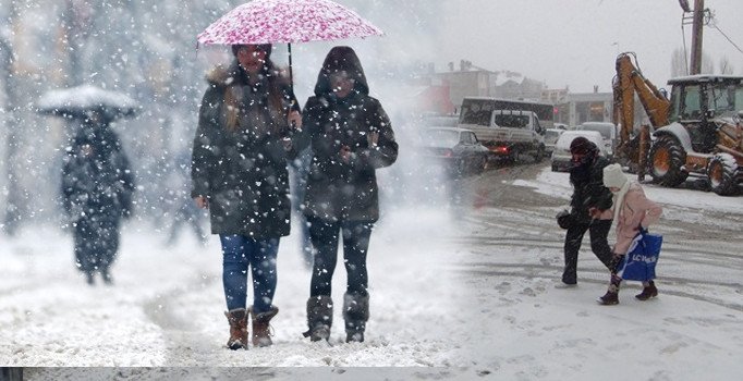 Tekirdağ'da kar yağışı