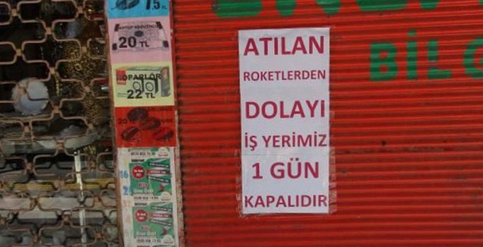 Kilis esnafından roket isyanı: Kepenkler kapandı