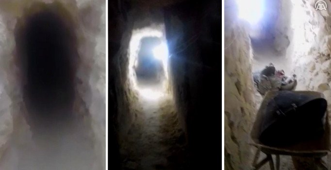 YPG/PKK'nın Münbiç'teki tünelleri görüntülendi