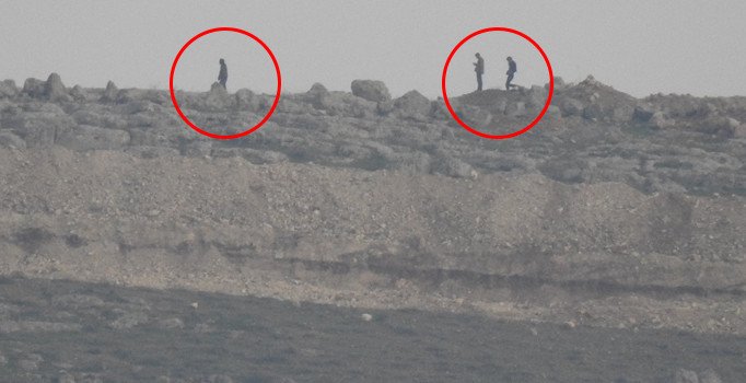 YPG'li teröristlerden Münbiç sınırında hendek nöbeti