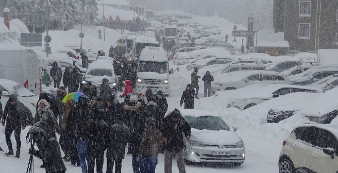 Uludağ’da hafta sonu yoğunluğu