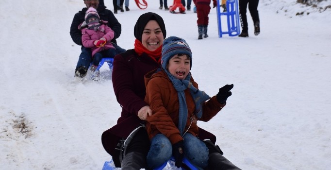 Kızak festivalinde renkli görüntüler