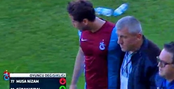 Trabzonspor'da Musa Nizam kalp ritmindeki sorun nedeniyle hastaneye kaldırıldı