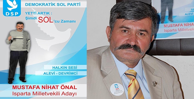 DSP'de rakılı afiş istifa ettirdi