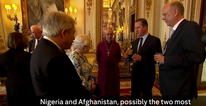 Cameron'dan Kraliçe'ye: Büyük ihtimalle dünyadaki en yozlaşmış iki ülke Afganistan ve Nijerya
