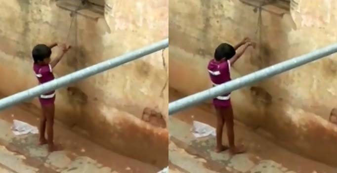 Hindistan'da bir anne engelli çocuğunu duvara zincirledi