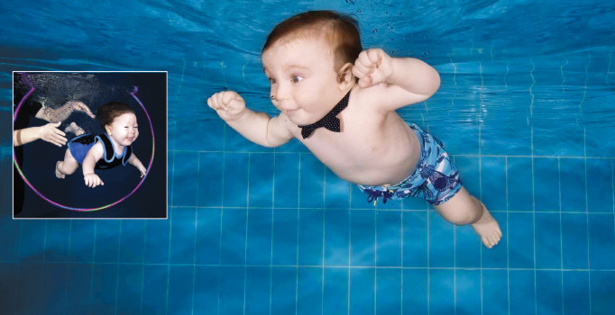 Emeklemeden yüzmeyi öğreniyorlar