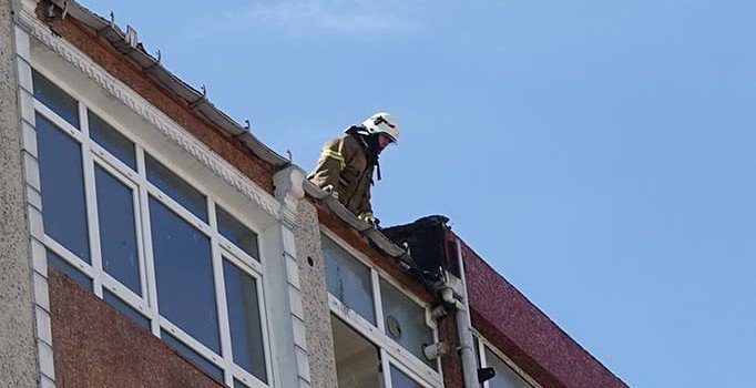 Güngören’de korkutan yangın