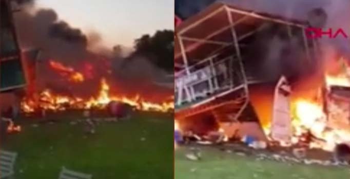 Eşine kızan pilot, binaya kamikaze dalışı yaptı