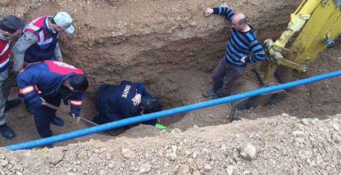 Malatya'da kanalizasyon çalışmasında göçük