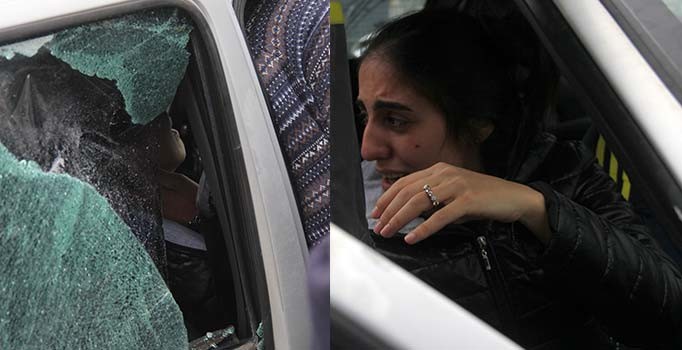 Hamile kadın arabanın içinde sıkıştı, bebeği için ağladı