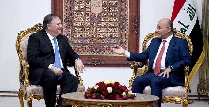 Pompeo ile Irak Cumhurbaşkanı Salih stratejik ortaklığı görüştü