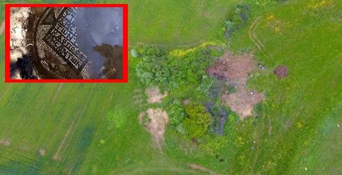 Kaçak kazıda zemin mozaiği bulundu