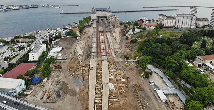 Haydarpaşa’da bulundu! 1700 yıllık tarih havadan görüntülendi