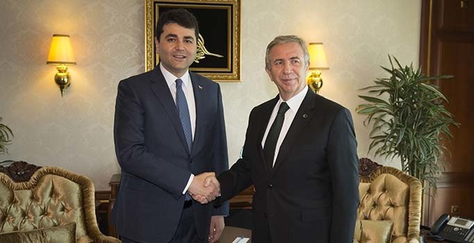 Demokrat Parti'den Mansur Yavaş'a ziyaret