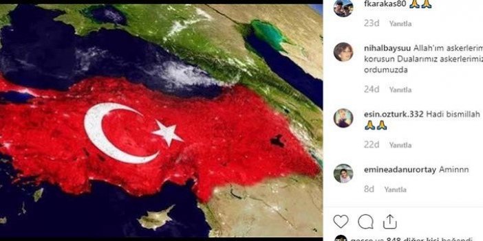 Barış Pınarı Harekatı'na ünlülerden tam destek...