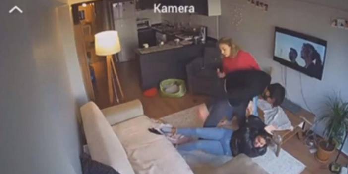 Genç kadına şiddet kamerada: Dakikalarca darp etti