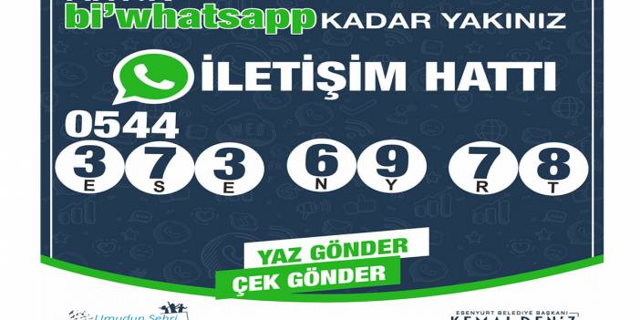 Esenyurt'un Belediyesi'nin WhatsApp iletişim hattı kuruldu