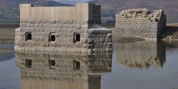 Barajda su çekildi, tarihi Hicaz Demiryolu hattı göründü