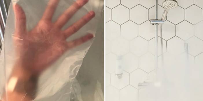 Gözlerinize İnanamayacaksınız! Market Poşeti İle Duşa Kabin Temizliği