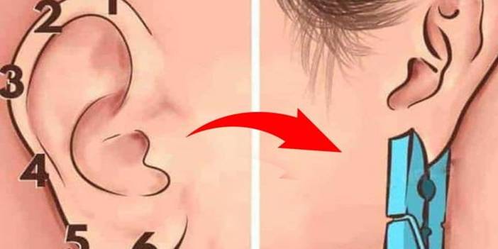 Mandalların iyileştirici gücü! Nereniz ağrıyorsa kulağınızdaki o yerin karşılığı olan noktaya mandal takın mucizeyi görün