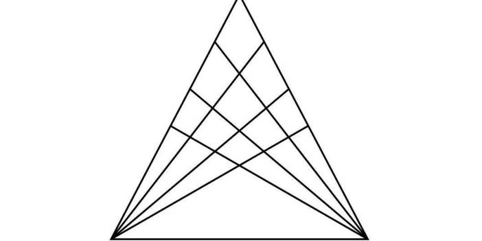 Wie viele Dreiecke sind auf dem Bild?  Seien Sie vorsichtig, jedes Detail zählt ...