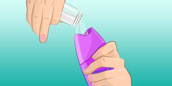 En sevdiğiniz şampuanın içine bir tutam tuz dökün.. Saçınızın durumu şoke edecek...