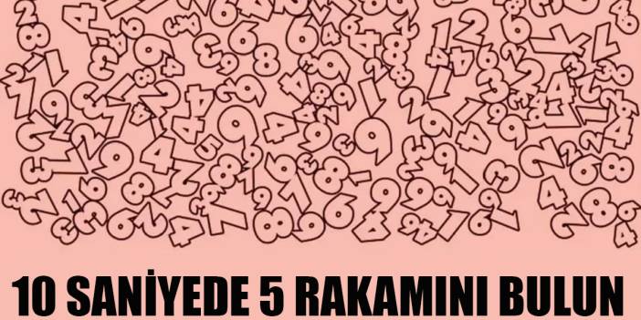 Beyin yakan sayı bulmacası: 10 saniyede 5 sayısını bulabilecek misiniz? (Deneyenlerin 10'da 1'i bulabildi)