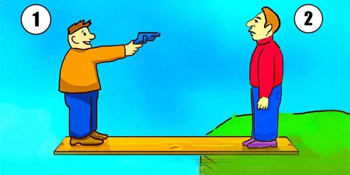 Günün en eğlenceli zeka oyunu: Resimdeki iki kişiden hangisi hayatta kalacak tahmin edin?