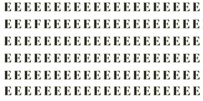 Avrupalıların yüzde 85'i çözmedi: Resimdeki F'yi bulmak için 7 saniyeniz var