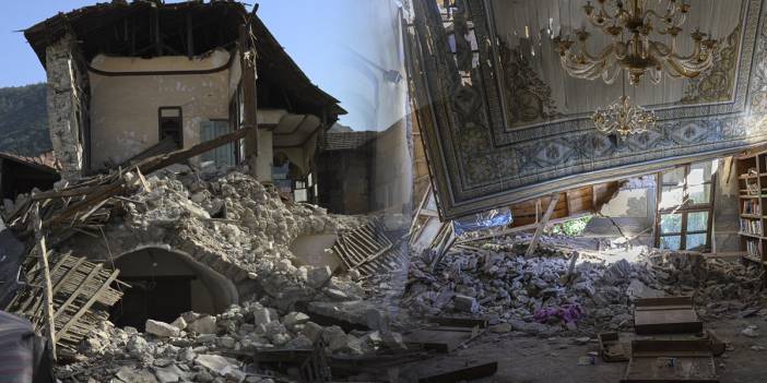 Afet bölgesinden acı kareler: Hatay'ın tarihi taş evleri de ayakta kalamadı