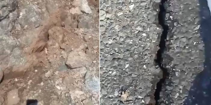 Depremin vurduğu ilde ürküten görüntü! Zemin sıvılaşmasının ardından çatlak paniği