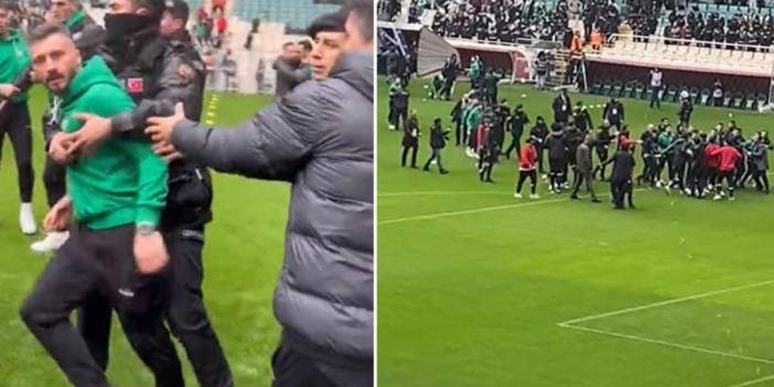 Profesyonel provokasyon! Amedspor oyuncularına sahada saldırı